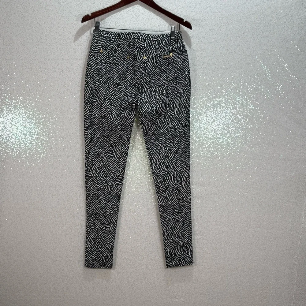 Michael Kors Zebra print jeggings black and white size small